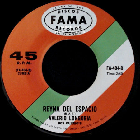 Valerio Longoria - Borrachito / Reyna Del Espacio side B