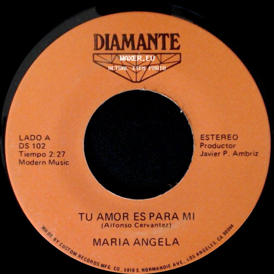 Maria Angela - Tu Amor Es Para Mi / Dos Enamorados side A