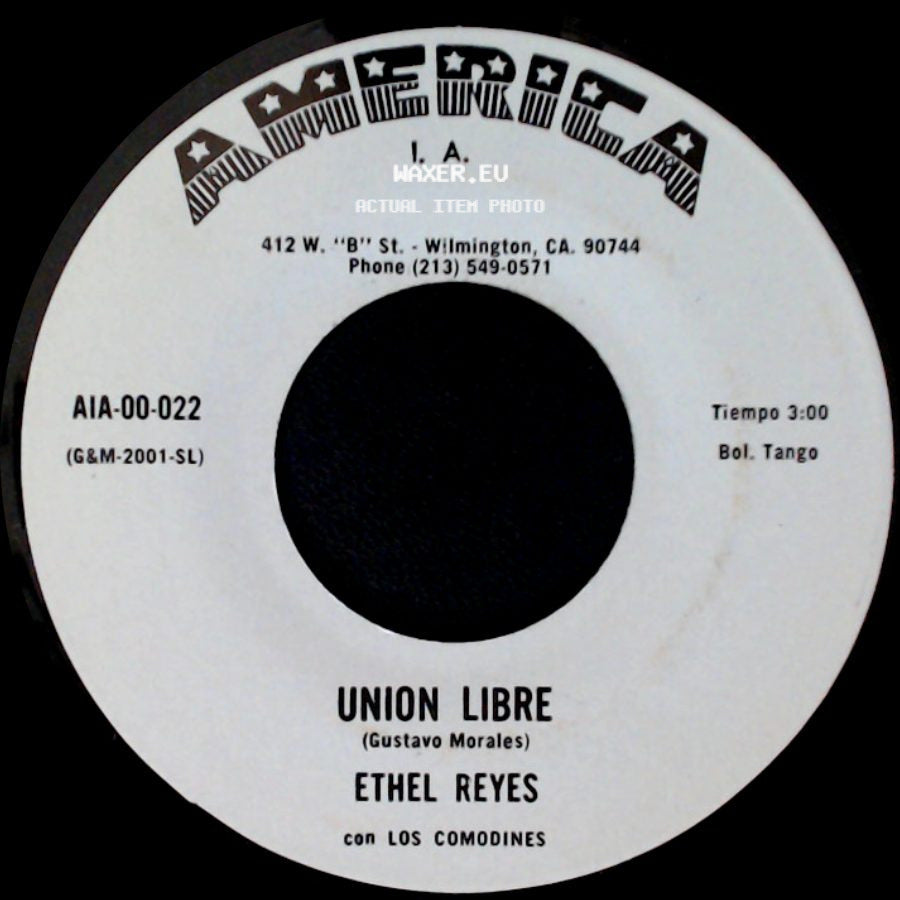 Ethel Reyes / Ethel Reyes Con Los Comodines - Union Libre / Olvidame side A