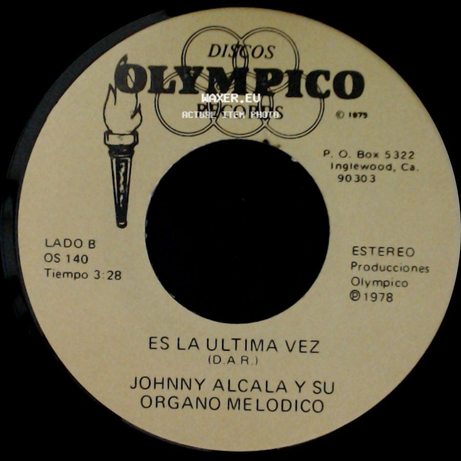 Johnny Alcala Y Su Organo Melodico - Asi Es Mi Lagos / Es La Ultima Vez side B
