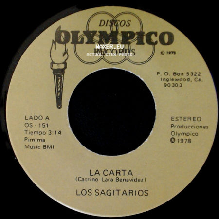 Los Sagitarios - La Carta / Sucedio En La Barranca side A