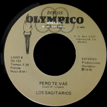 Los Sagitarios - Brindis Navideño / Pero Te Vas side B
