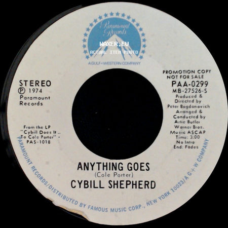 Cybill Shepherd - My Heart Belongs To Daddy / Anything Goes side B