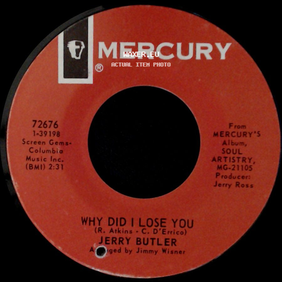 Jerry Butler - You Walked Into My Life / Why Did I Lose You side B
