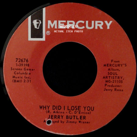 Jerry Butler - You Walked Into My Life / Why Did I Lose You side B