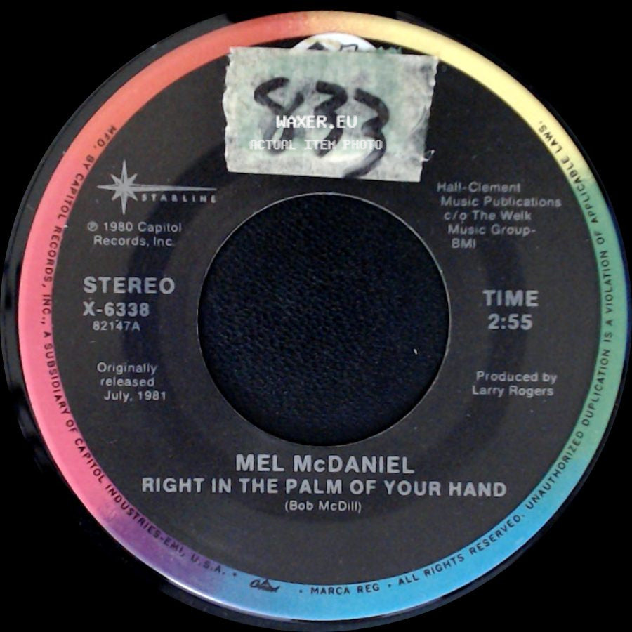 Mel Mcdaniel - Right In The Palm Of Your Hand / Stand Up side A