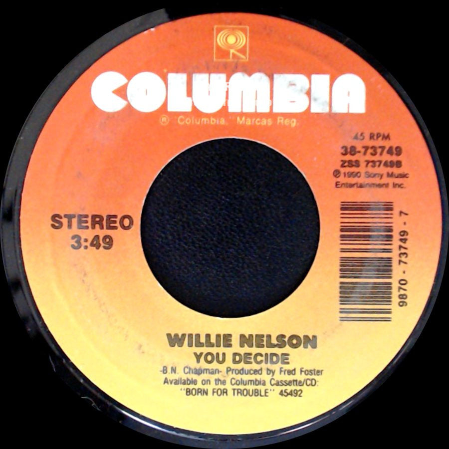 Willie Nelson - Ten With A Two / You Decide side B
