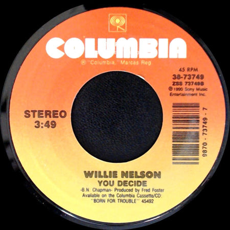 Willie Nelson - Ten With A Two / You Decide side B