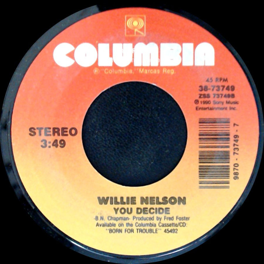 Willie Nelson - Ten With A Two / You Decide side B