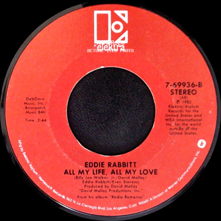 Eddie Rabbitt / Eddie Rabbitt With Crystal Gayle - All My Life, All My Love / You And I side A