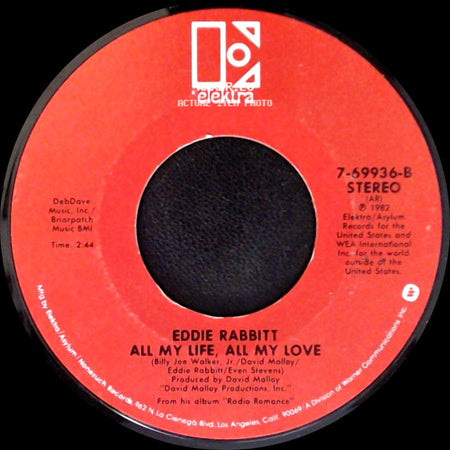 Eddie Rabbitt / Eddie Rabbitt With Crystal Gayle - All My Life, All My Love / You And I side A