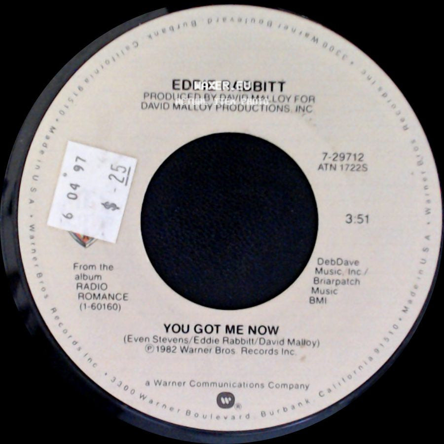 Eddie Rabbitt - You Got Me Now / You Can't Run From Love side A