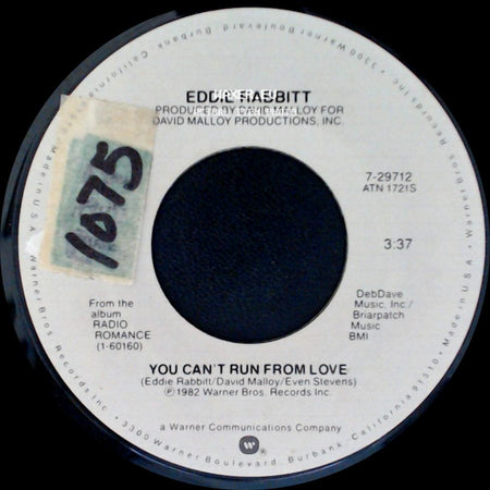 Eddie Rabbitt - You Got Me Now / You Can't Run From Love side B