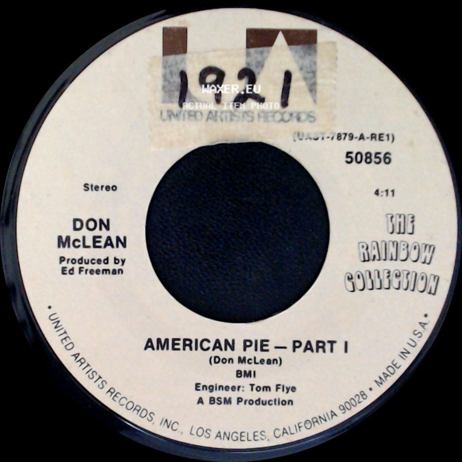 Don Mclean - American Pie — Part I / American Pie - Part Ii side A