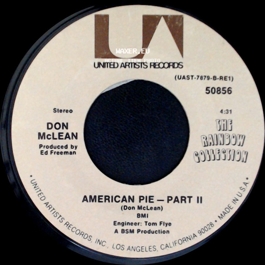 Don Mclean - American Pie — Part I / American Pie - Part Ii side B