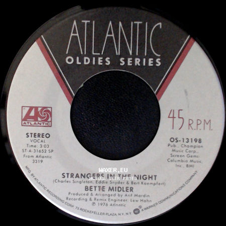 Bette Midler - Old Cape Cod / Strangers In The Night side B