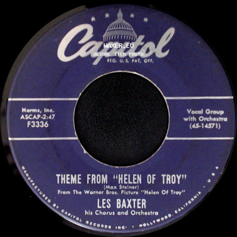 Les Baxter - Theme From "Helen Of Troy" / The Poor People Of Paris (La Goualante Du Pauvre Jean) side A