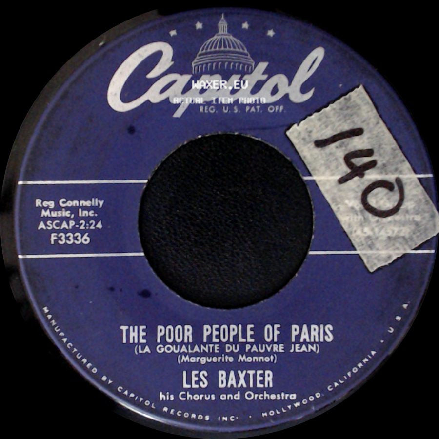 Les Baxter - Theme From "Helen Of Troy" / The Poor People Of Paris (La Goualante Du Pauvre Jean) side B