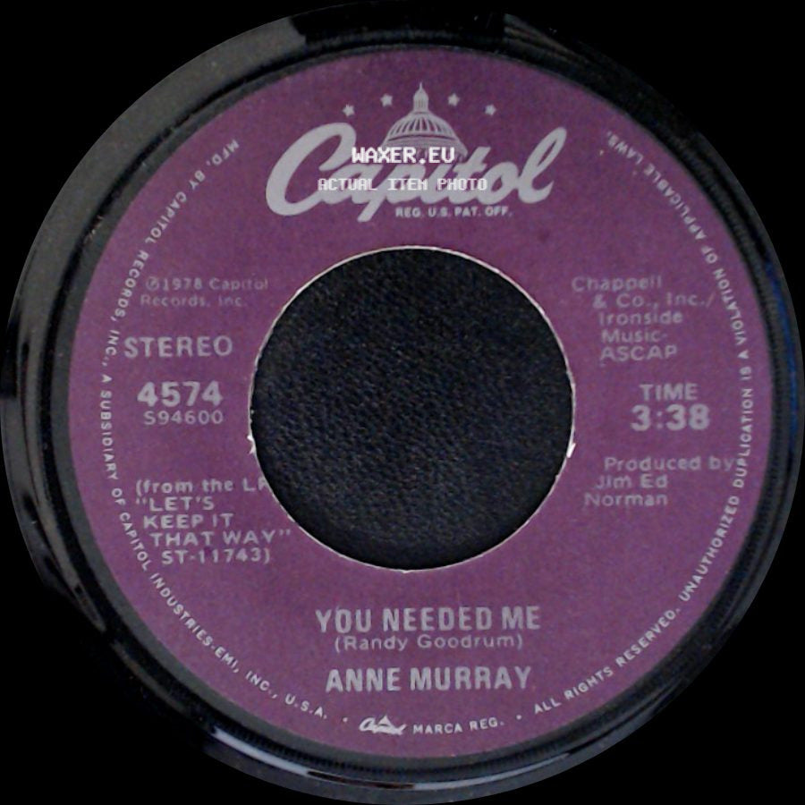 Anne Murray - I Still Wish The Very Best For You / You Needed Me side B