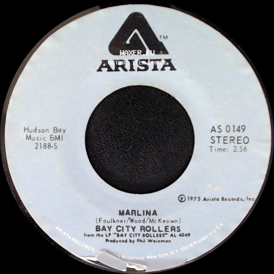 Bay City Rollers - Marlina / Saturday Night side A