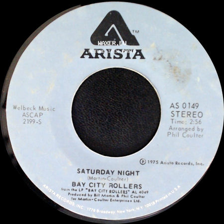Bay City Rollers - Marlina / Saturday Night side B