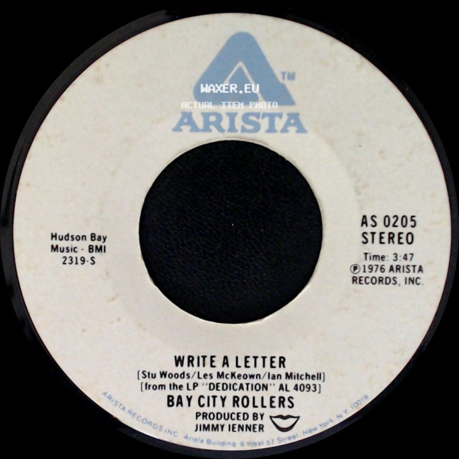 Bay City Rollers - Write A Letter / I Only Want To Be With You side A