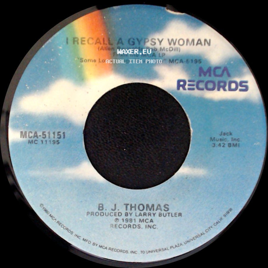 B. J. Thomas - The Lovin' Kind / I Recall A Gypsy Woman side B