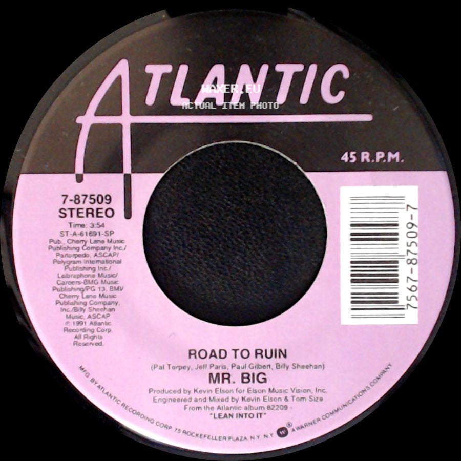 Mr. Big - Road To Ruin / Just Take My Heart side A