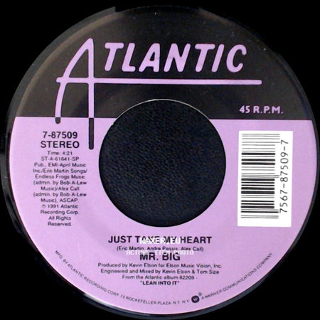 Mr. Big - Road To Ruin / Just Take My Heart side B