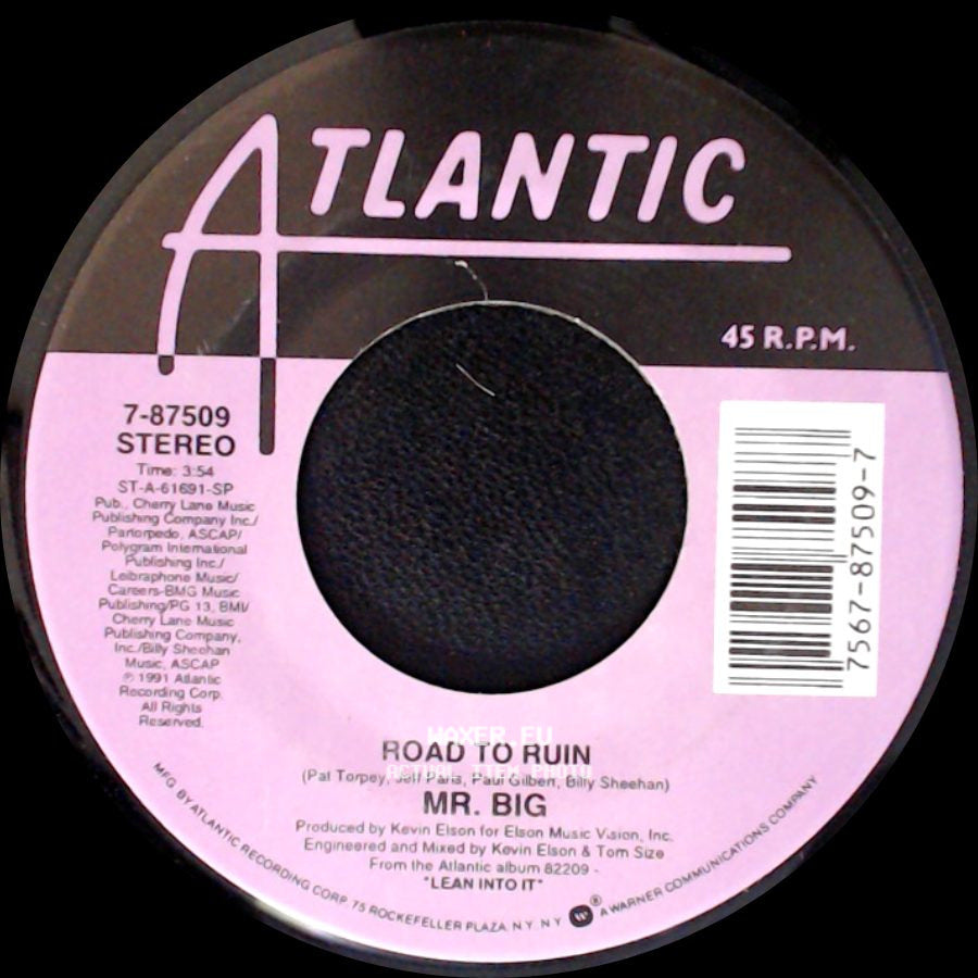 Mr. Big - Road To Ruin / Just Take My Heart side A