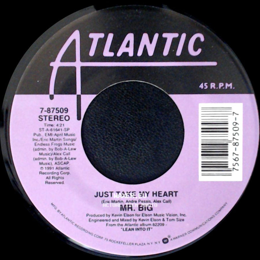 Mr. Big - Road To Ruin / Just Take My Heart side B