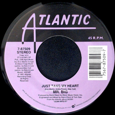 Mr. Big - Road To Ruin / Just Take My Heart side B