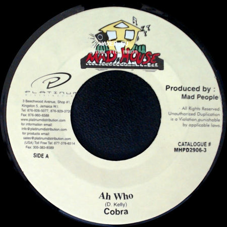 Cobra - Ah Who / Version Bad Gal side A