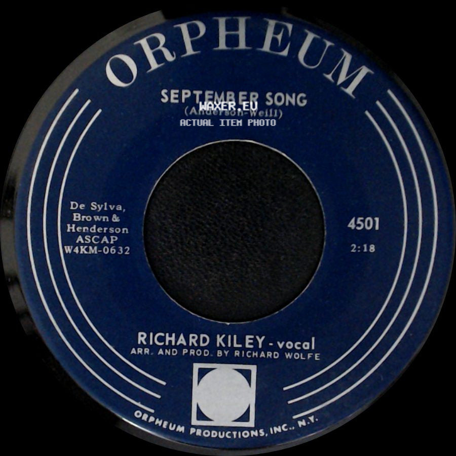 Richard Kiley - September Song / Little Children side A