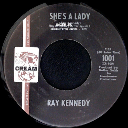 Ray Kennedy - She's A Lady / Try Acting Like A Woman, Woman side A