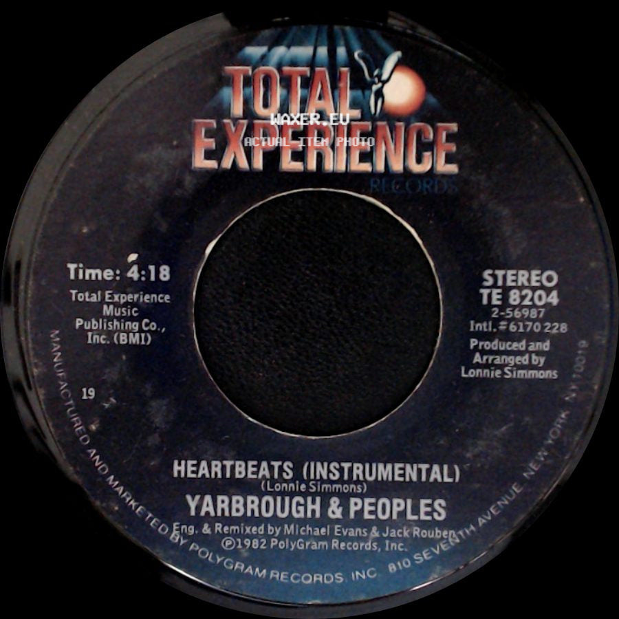 Yarbrough & Peoples - Heartbeat (Instrumental) / Heartbeats (Vocal) side A