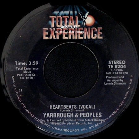 Yarbrough & Peoples - Heartbeat (Instrumental) / Heartbeats (Vocal) side B