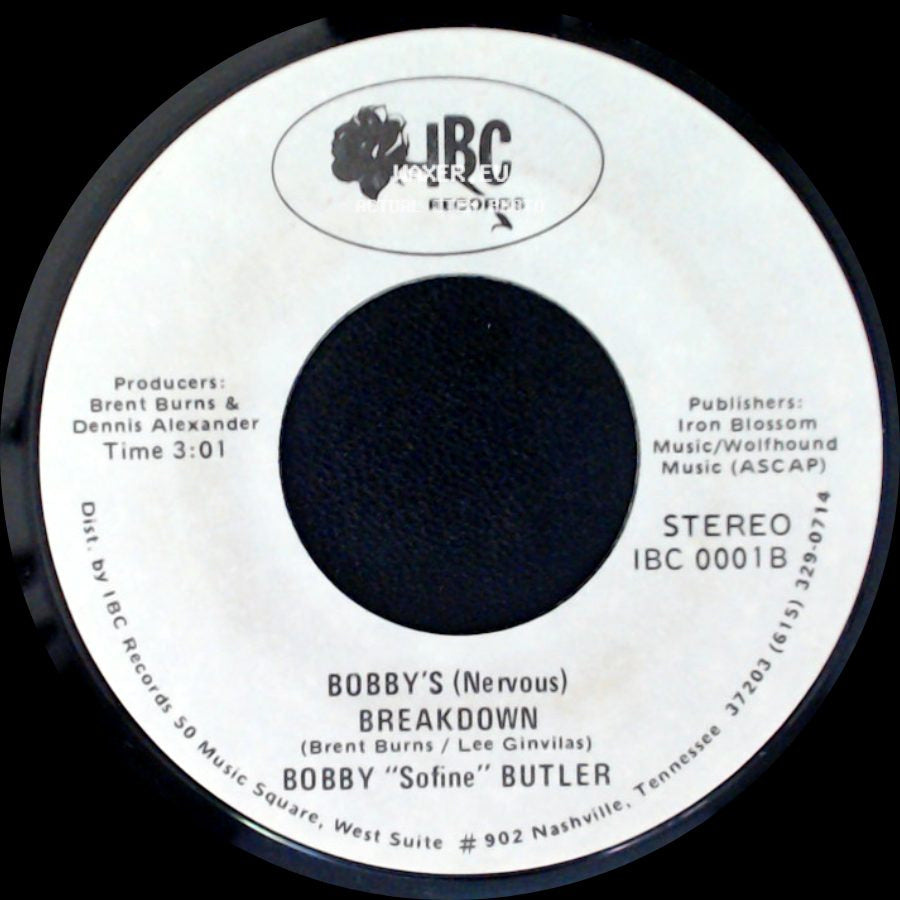 Bobby "Sofine" Butler - Cheaper Crude Or No More Food / Bobby's (Nervous) Breakdown side B