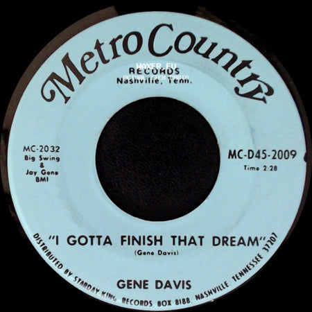 Gene Davis - I Gotta Finish That Dream / I Need Help side A