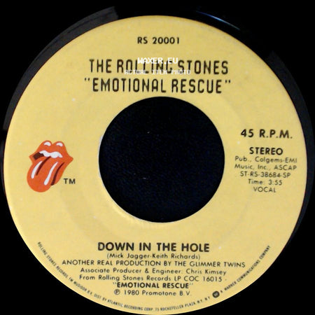 The Rolling Stones - Down In The Hole / Emotional Rescue side A
