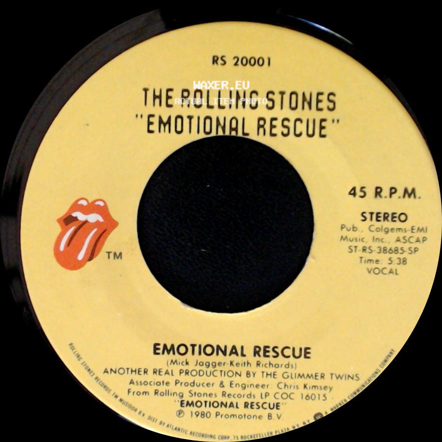 The Rolling Stones - Down In The Hole / Emotional Rescue side B