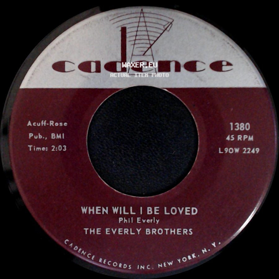 The Everly Brothers - Be Bop A-Lula / When Will I Be Loved side B