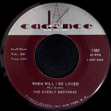 The Everly Brothers - Be Bop A-Lula / When Will I Be Loved side B