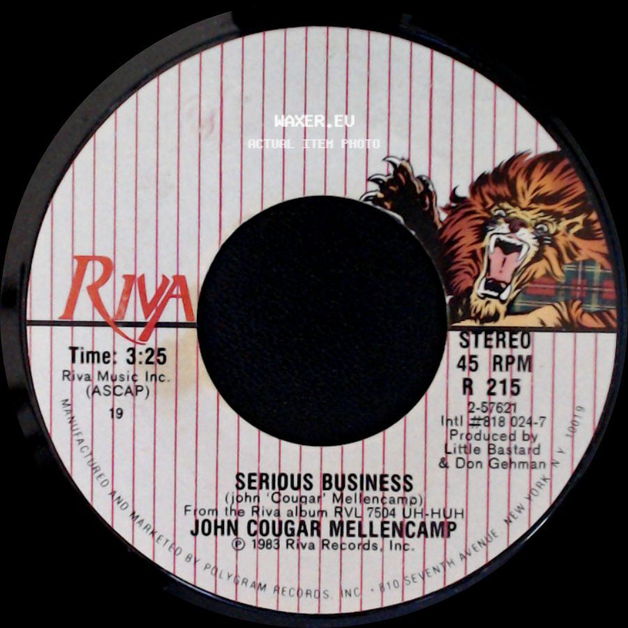 John Cougar Mellencamp - Pink Houses / Serious Business side B
