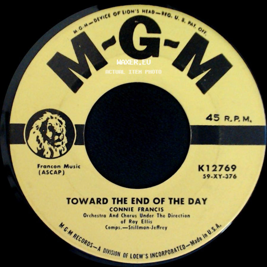 Connie Francis - Toward The End Of The Day / If I Didn't Care side A