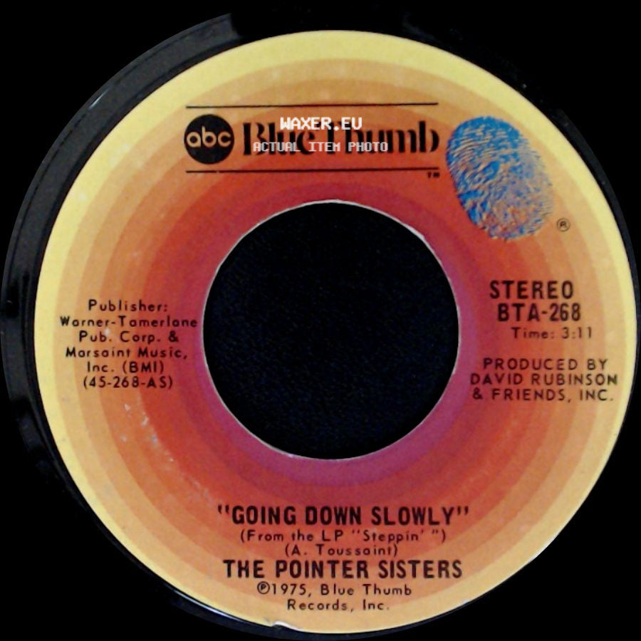 The Pointer Sisters - Going Down Slowly / Sleeping Alone side A