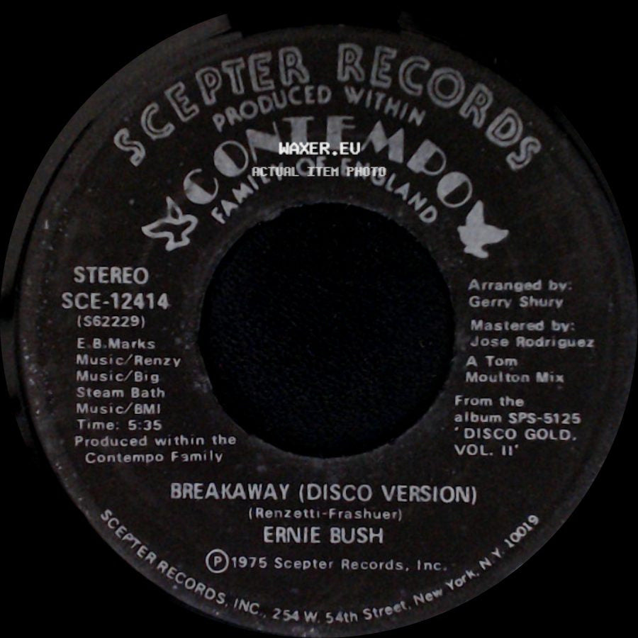 Ernie Bush - Breakaway / Breakaway (Disco Version) side B