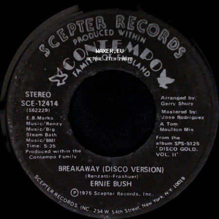Ernie Bush - Breakaway / Breakaway (Disco Version) side B