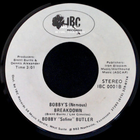 Bobby "Sofine" Butler - Cheaper Crude Or No More Food / Bobby's (Nervous) Breakdown side B
