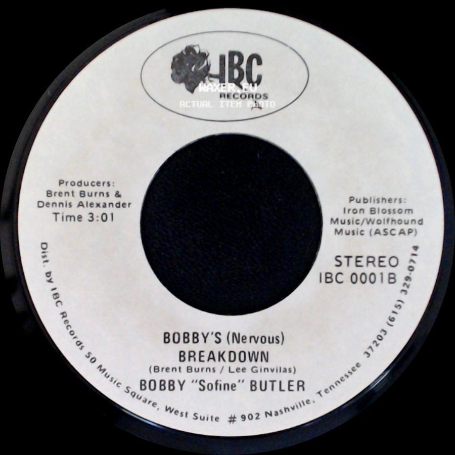 Bobby "Sofine" Butler - Cheaper Crude Or No More Food / Bobby's (Nervous) Breakdown side B